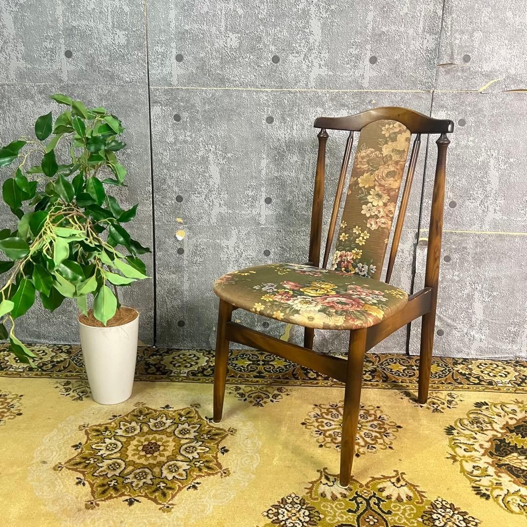 ꧁トーヨーファニチャー TOYO FUNITURE꧂花柄ダイニングチェア 椅子