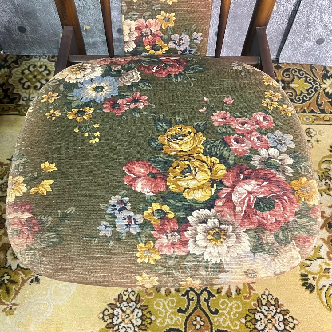 ꧁トーヨーファニチャー TOYO FUNITURE꧂花柄ダイニングチェア 椅子