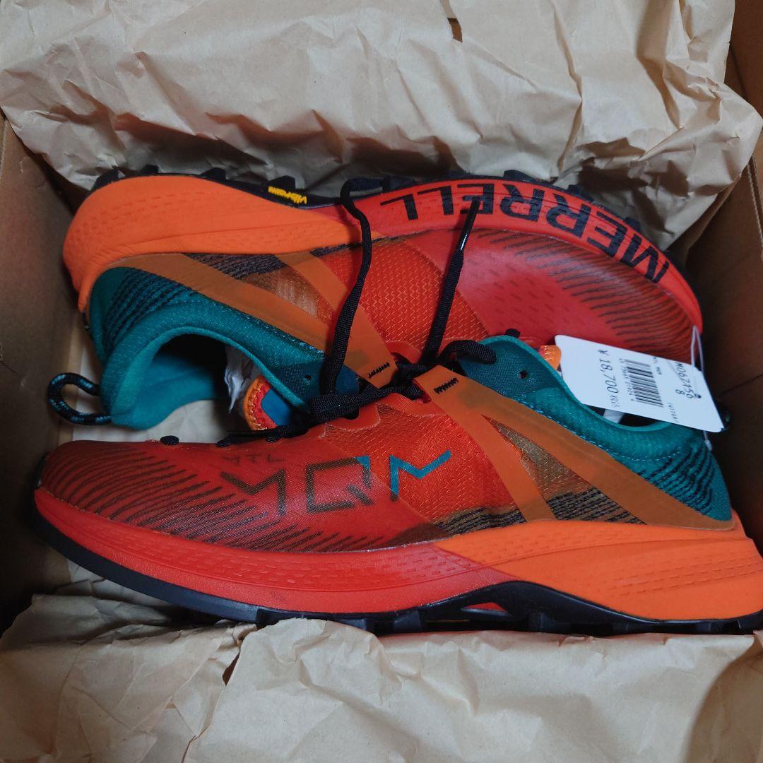 MERRELL トレイルランニングシューズ オレンジ/ターコイズ25cm