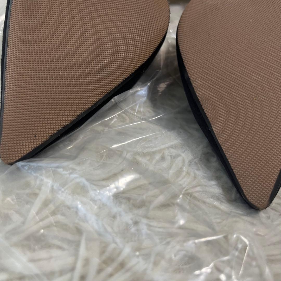 NEBULONI E. ネブローニ　スエードポインテッドトゥヒールパンプス　37