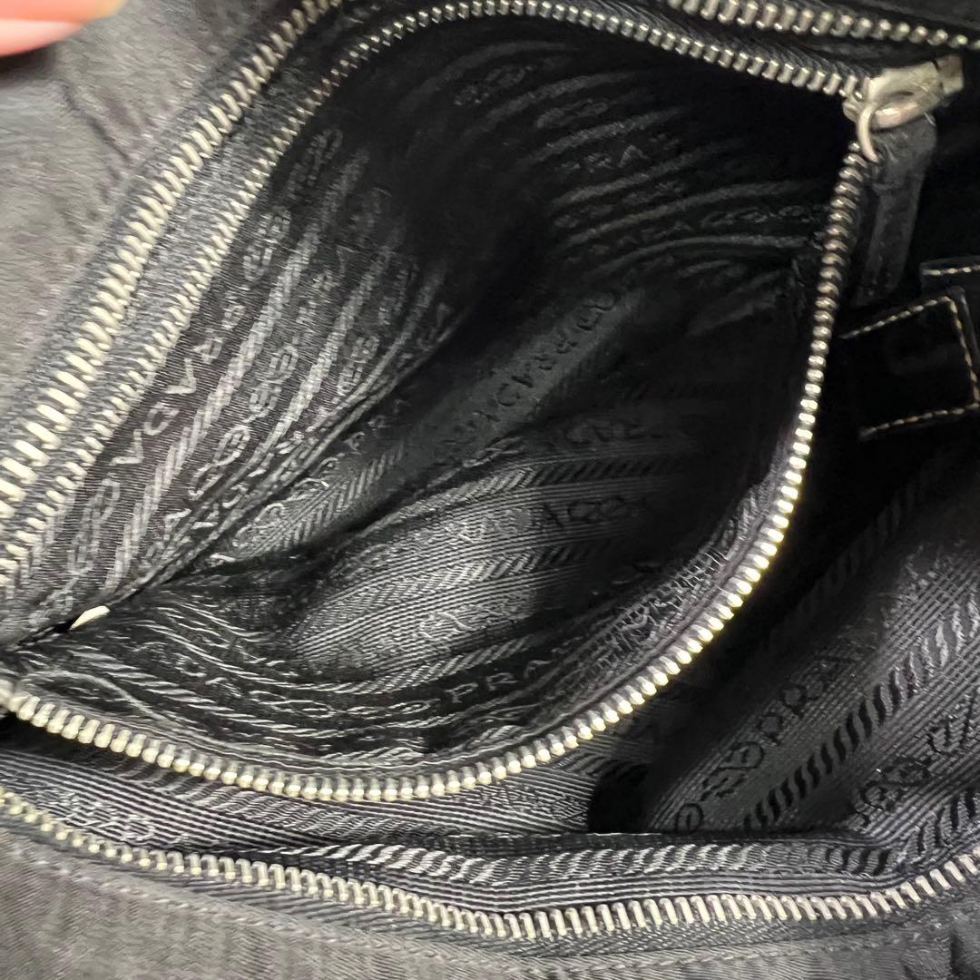 PRADA プラダ テスート レザートートバッグ ナイロン レザー 三角ロゴ