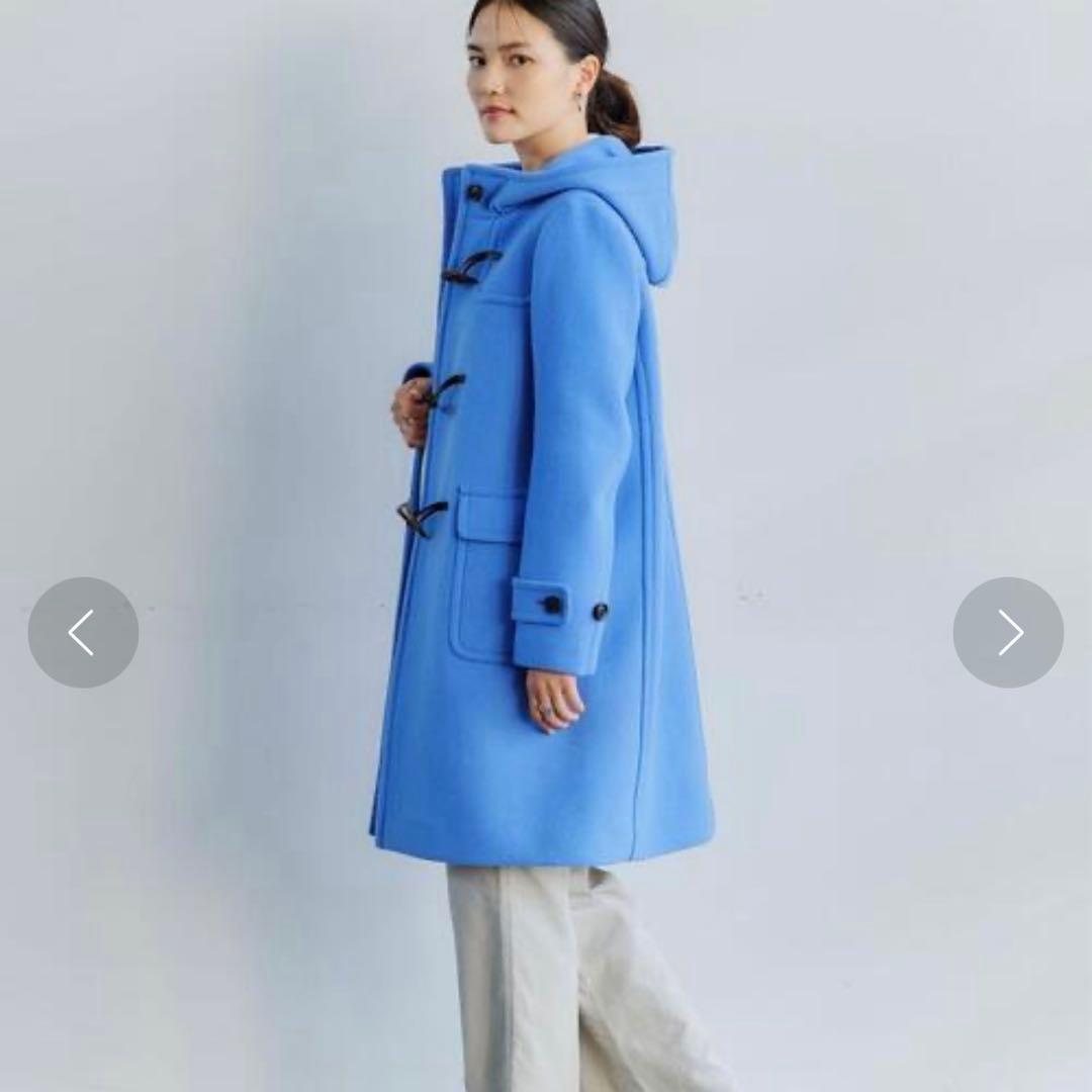 green label relaxing ダッフルロングコート コバルトブルー