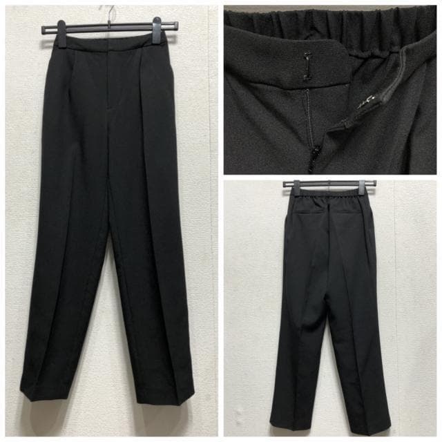 新品☆S黒系無地ケープ風ジャケットおしゃれスーツ♪お仕事・通勤〇D389