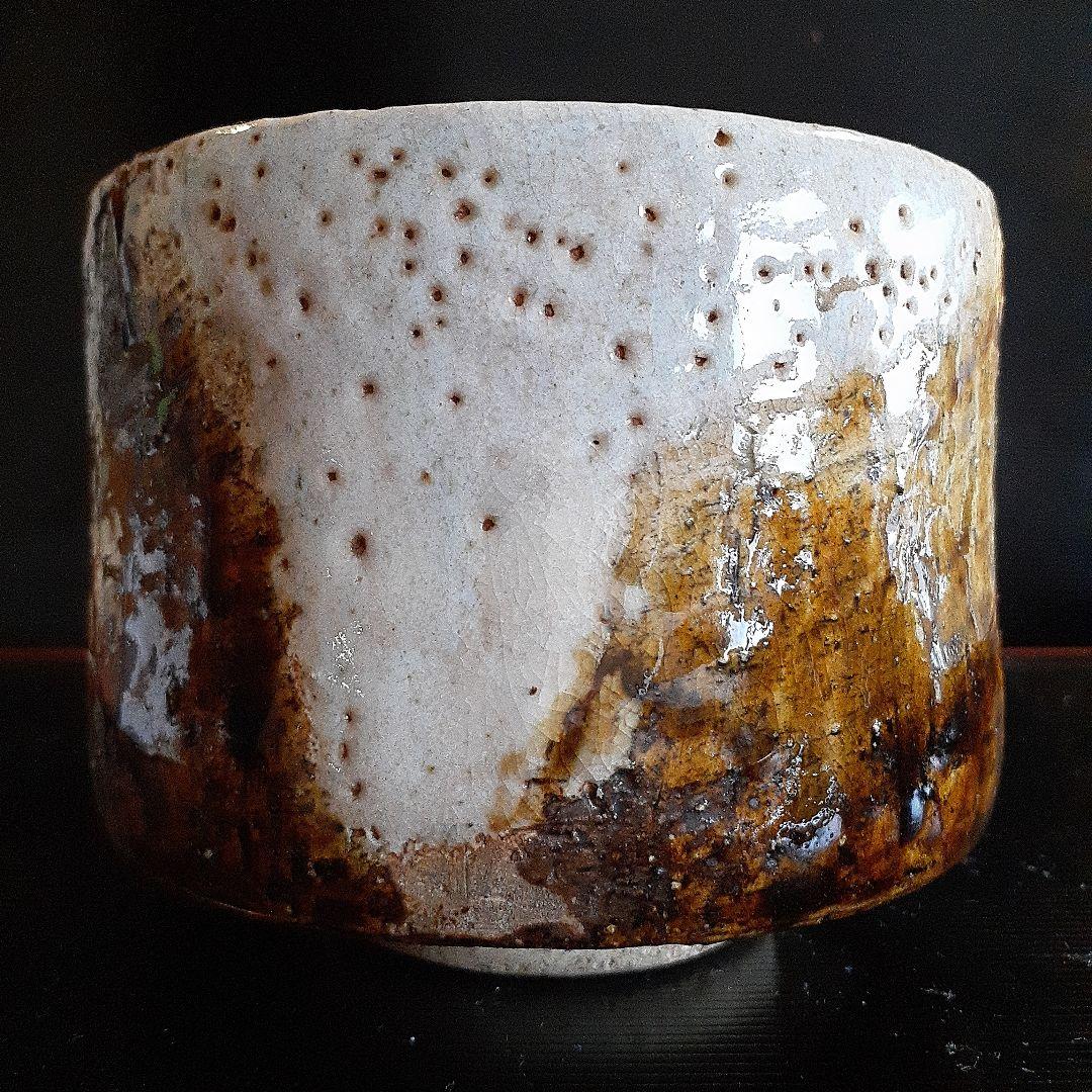 古い唐津筒茶碗