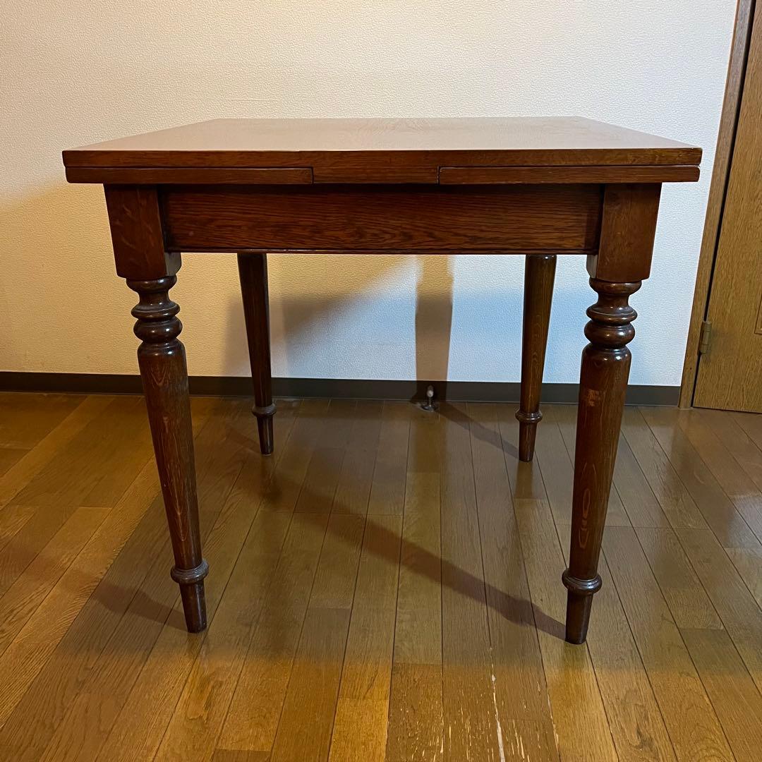 英国アンティーク レプリカ ダイニング テーブル 伸長式 エクステンション 木製