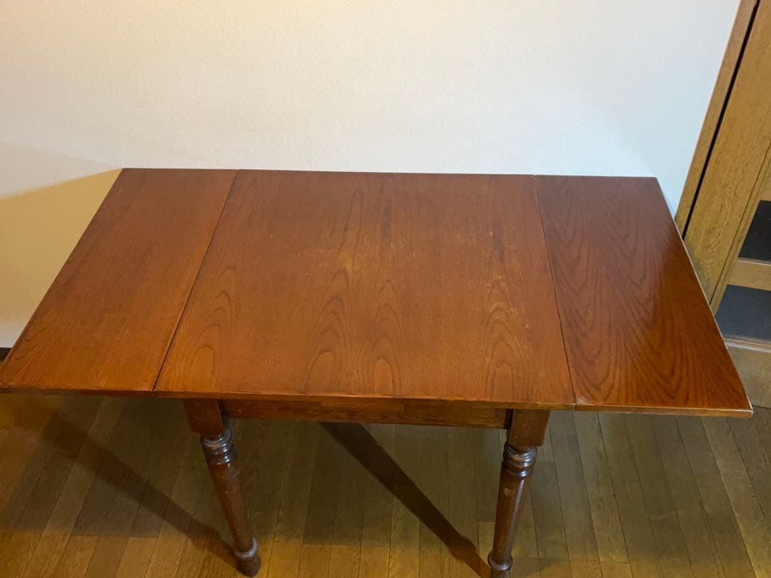 英国アンティーク レプリカ ダイニング テーブル 伸長式 エクステンション 木製