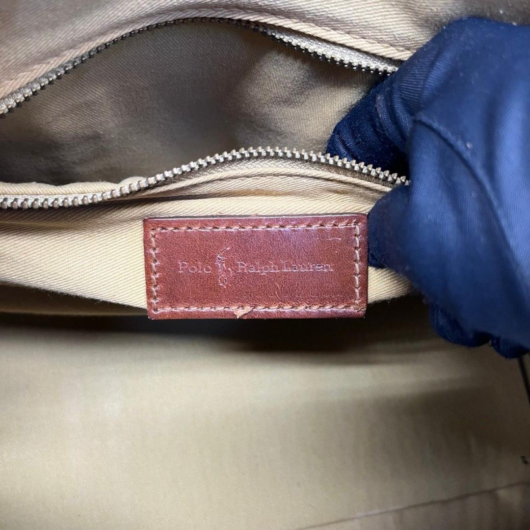 良品　ポロラルフローレン　ボストンバッグ　チェック柄　PVC