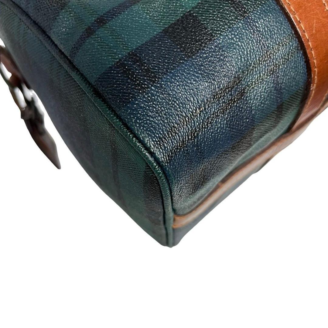 良品　ポロラルフローレン　ボストンバッグ　チェック柄　PVC