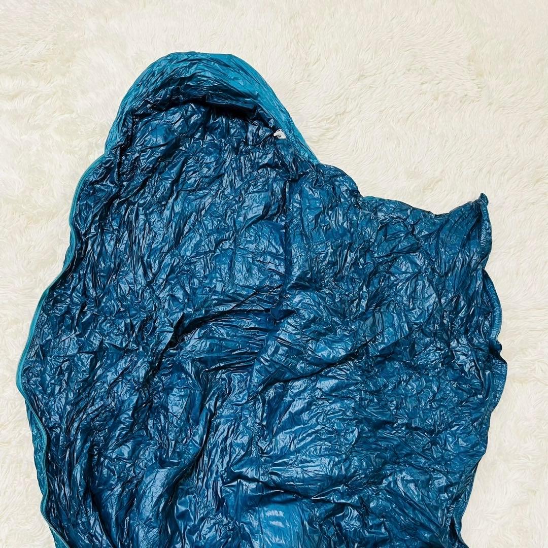 モンベル　シームレス ダウンハガー800 #3 R/ZIP ブルー　保存袋あり