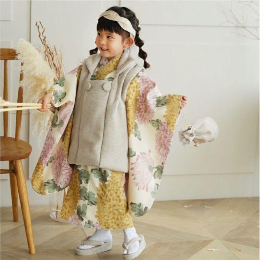 七五三 花柄 着物セット