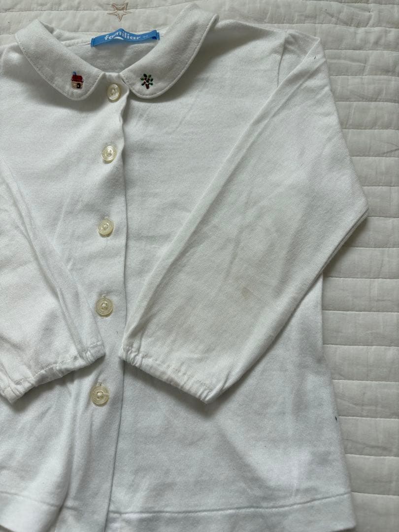 美品　familiar チェック柄ワンピース 90