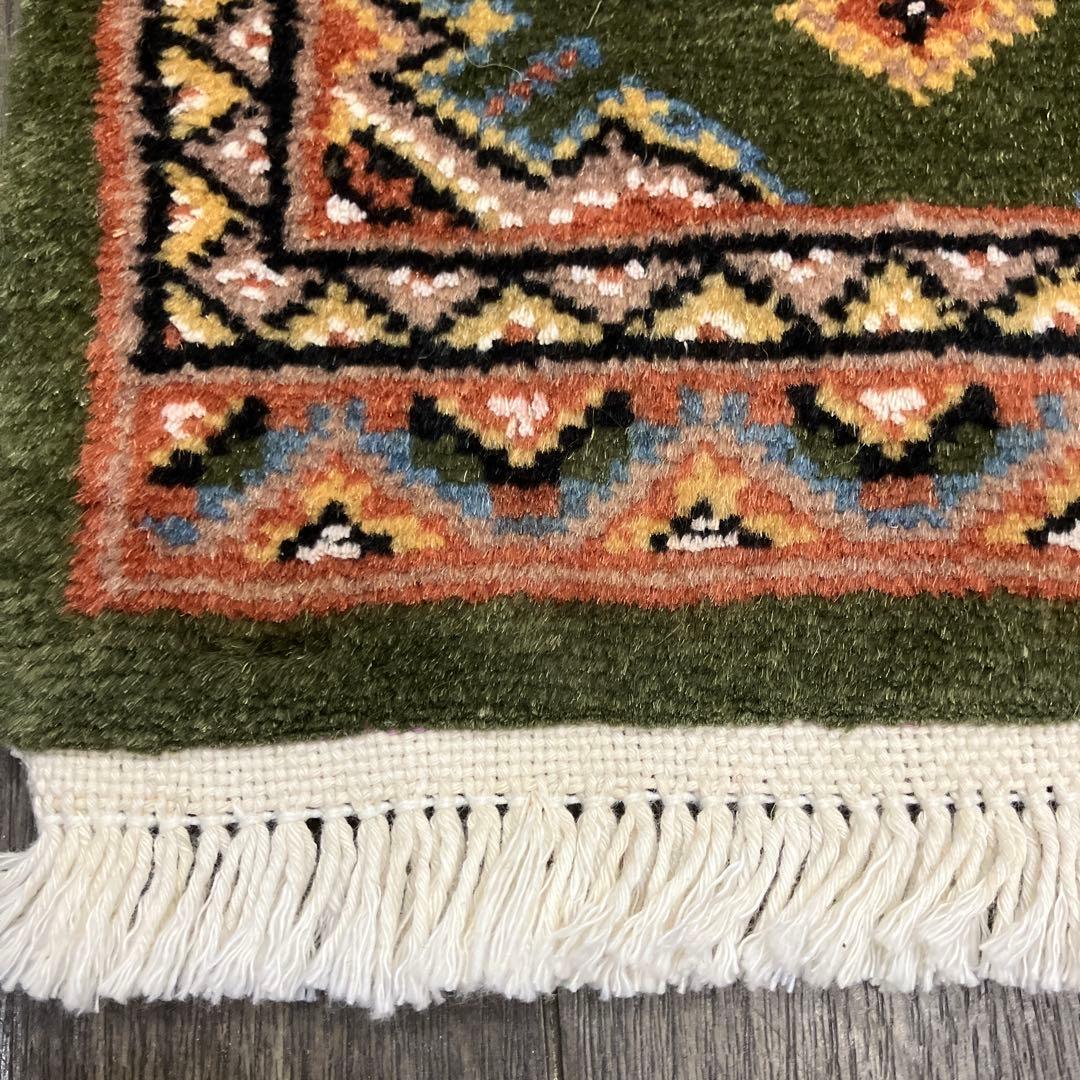 63x48cmパキスタン手織り絨毯玄関マットsaleアウトレット