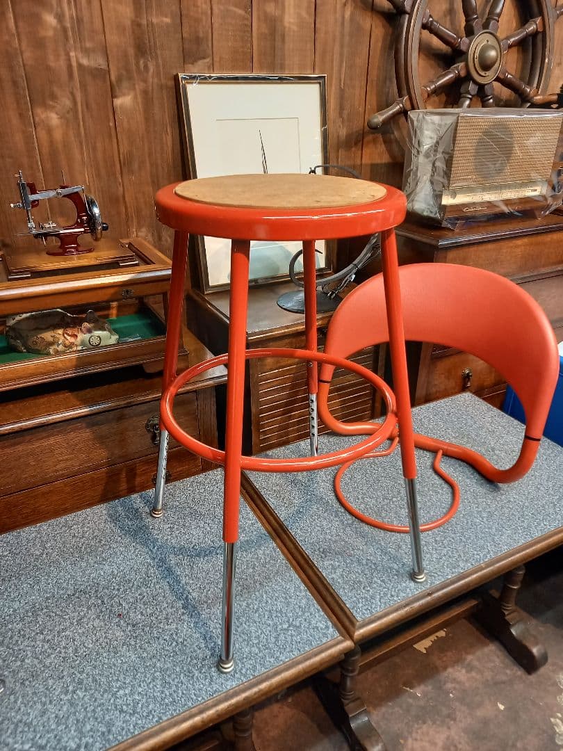 レア　1970s　アメリカ製　ヴィンテージ　スチール　インダストリアル　スツール
