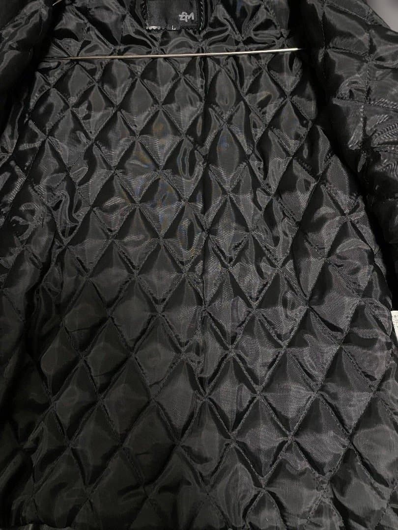 黒　牛革　レザーシングルライダースジャケット(韓国製) サイズ　L