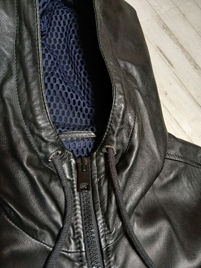 DIESEL　レザーフーディー　XXL