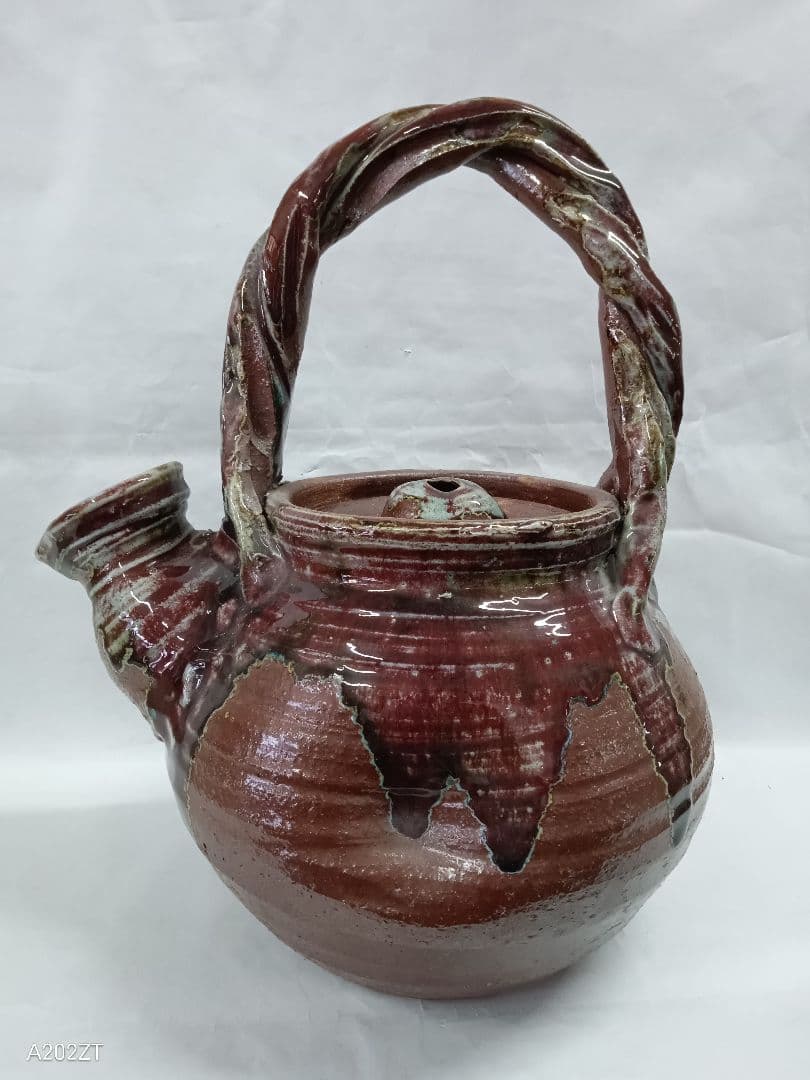 信楽焼　特大土瓶　花器