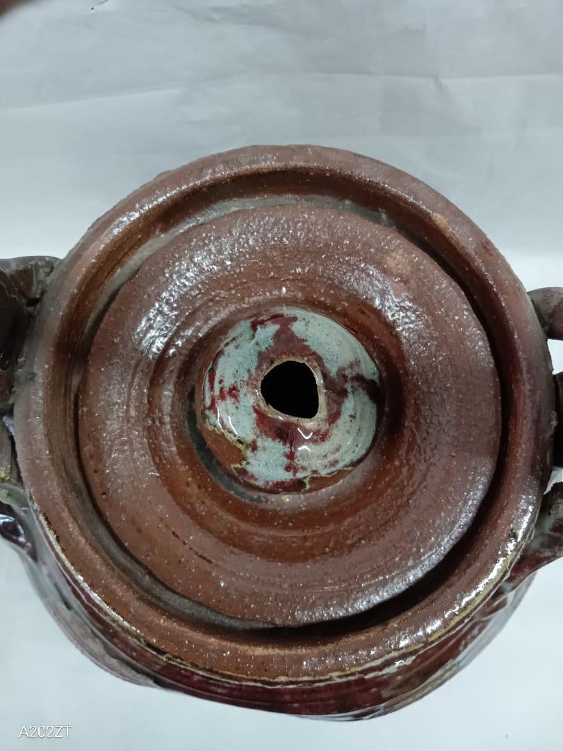 信楽焼　特大土瓶　花器