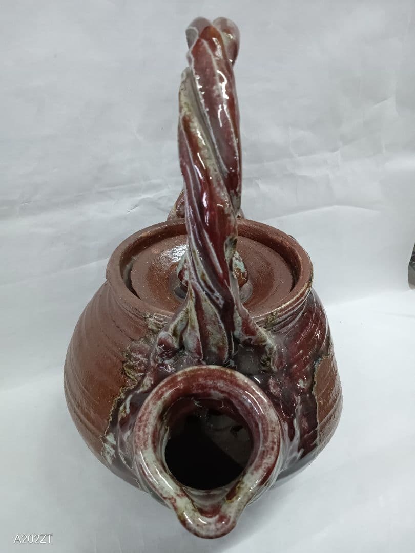 信楽焼　特大土瓶　花器