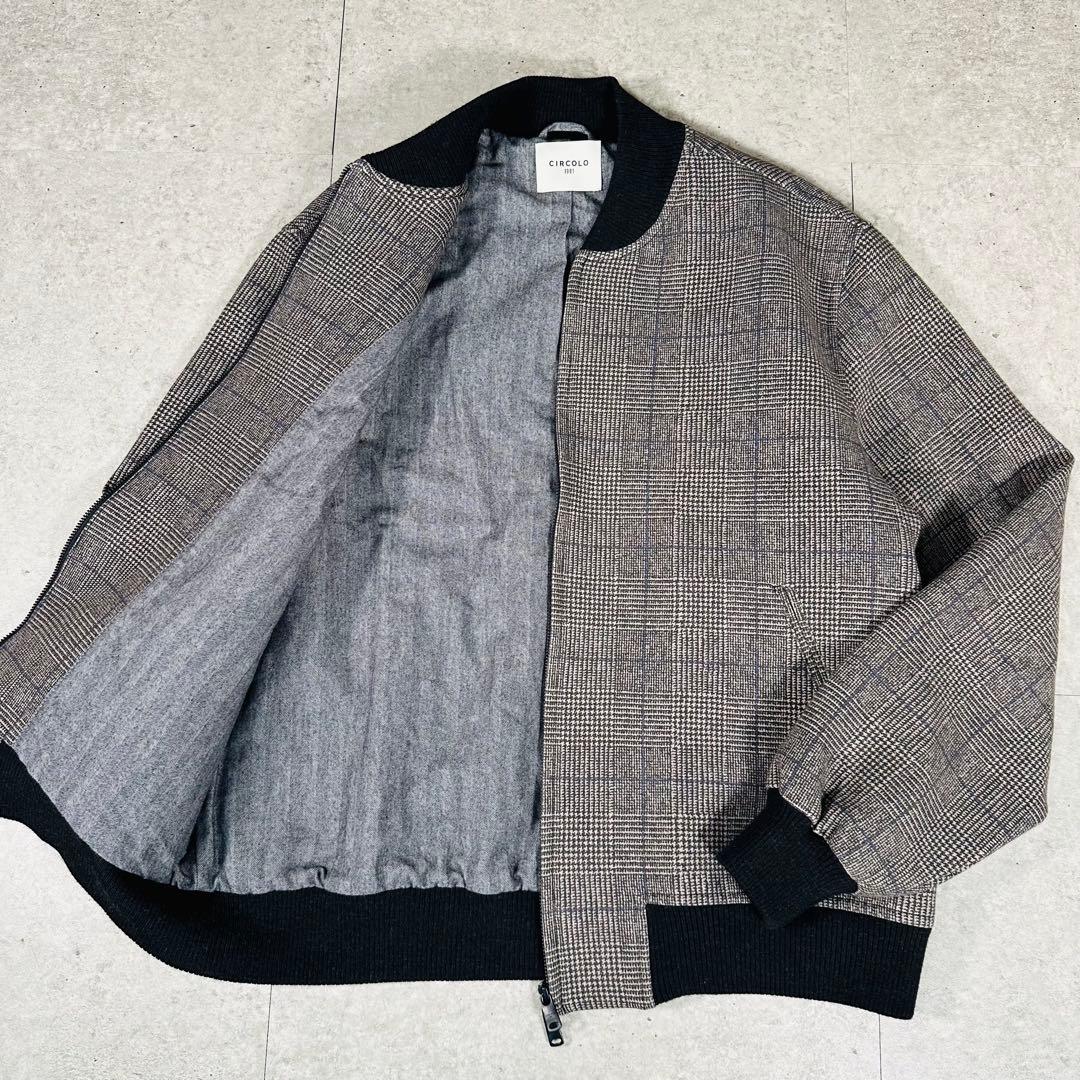 美品 CIRCOLO 1901 チェック柄 フルジップ ブルゾン ジャケット