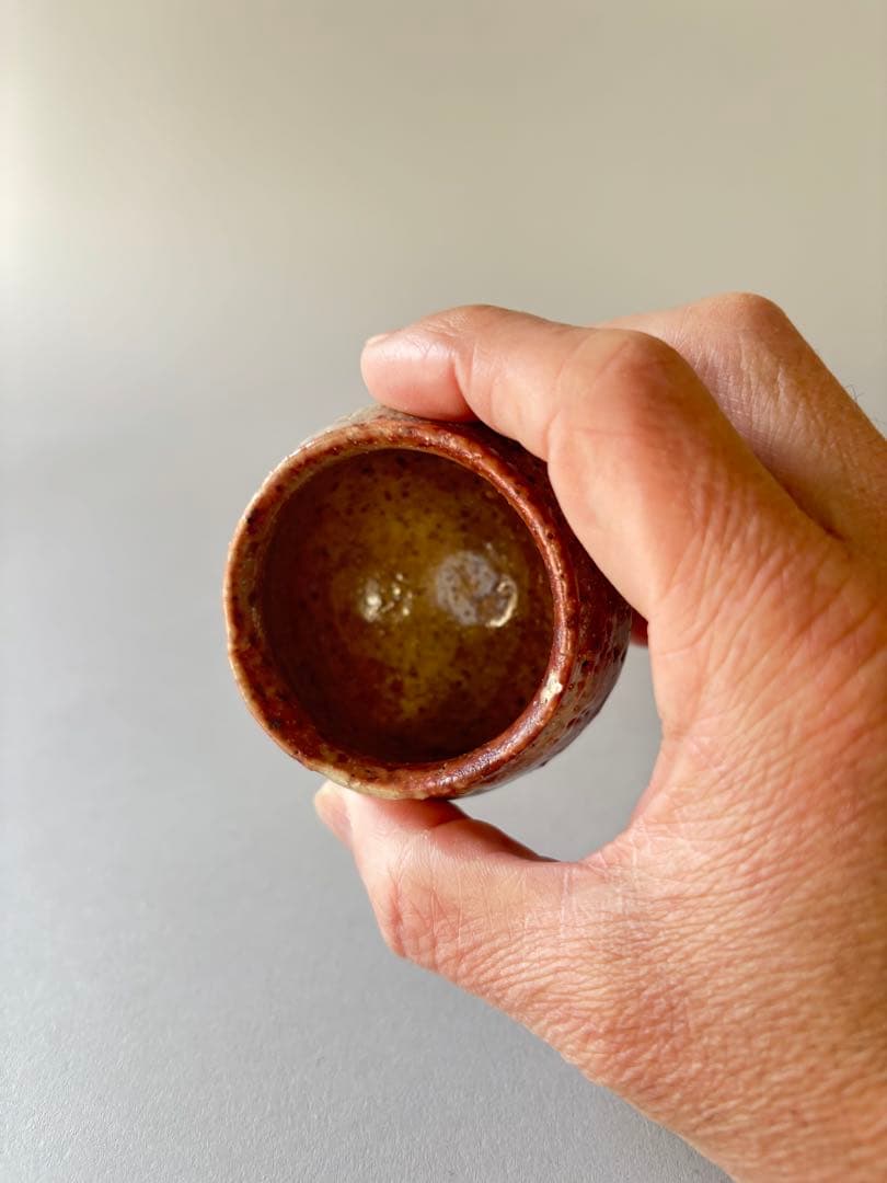 山田洋樹 志野ぐい呑 共箱付 新品未使用 小欠けあり