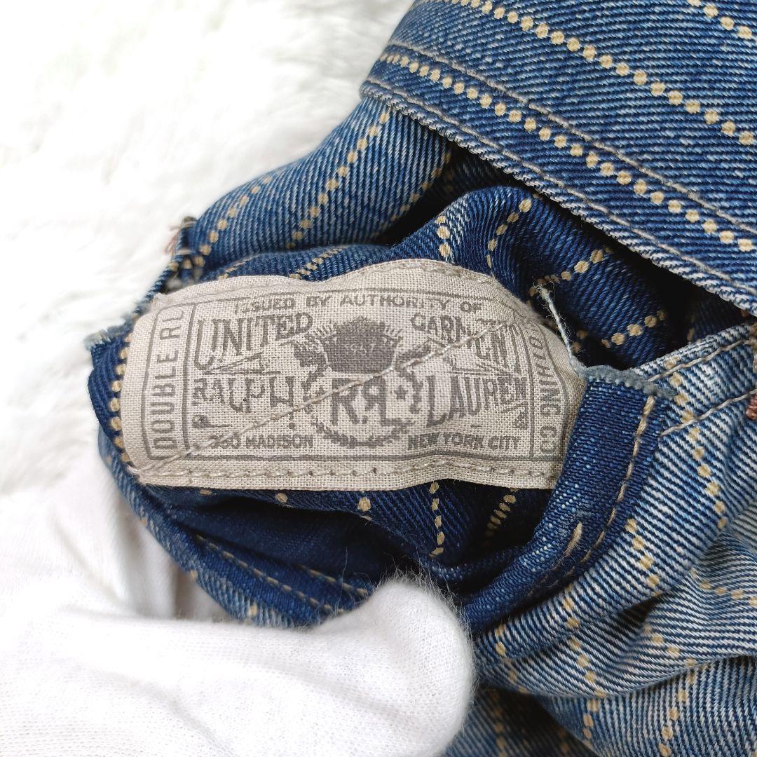 RRL USA製 ウォバッシュワークトレンチコート デニム ストライプ O07