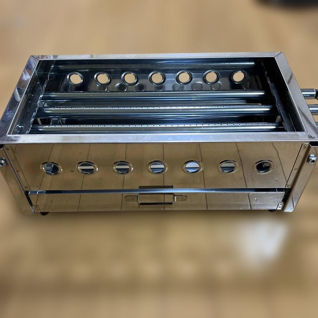 ステンレス製四本パイプ焼台〔小） ＬＰガス 業務用