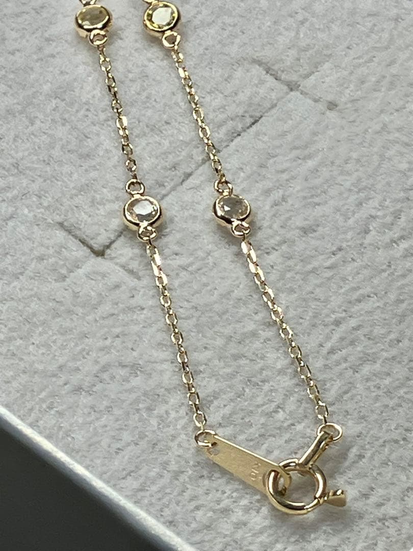 極美品 K10YG イエロー系カラーストーン ブレスレット（L&Co.）