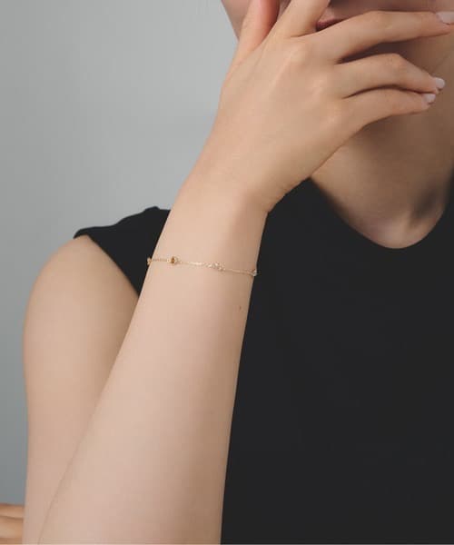 極美品 K10YG イエロー系カラーストーン ブレスレット（L&Co.）