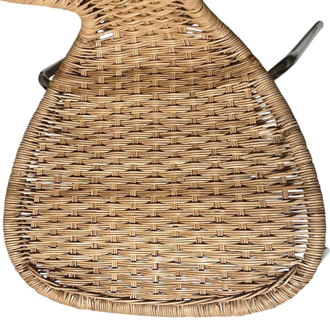 【美品】 ÄLVSTA エルヴスタ チェア　籐　ラタン　クロムメッキ IKEA