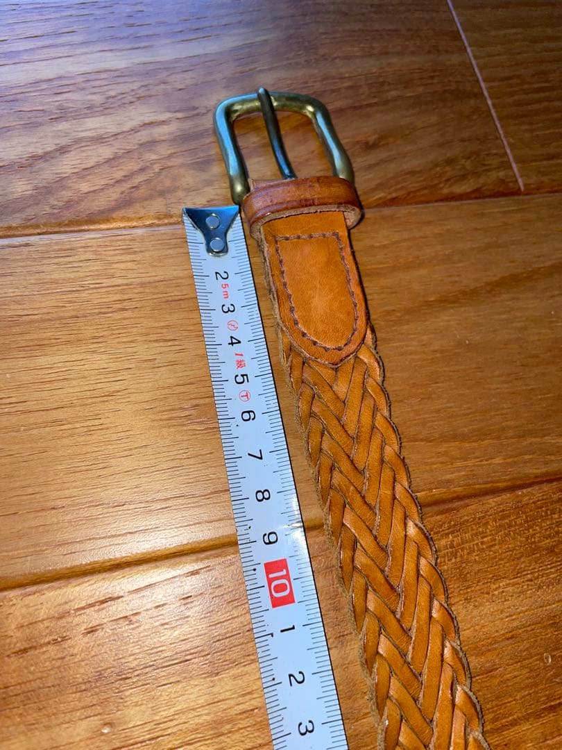 英国製　ラルフローレン　レザーメッシュベルト 36