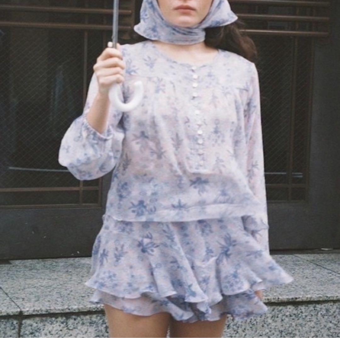 パピエ　HUDO silk shorts/lavender