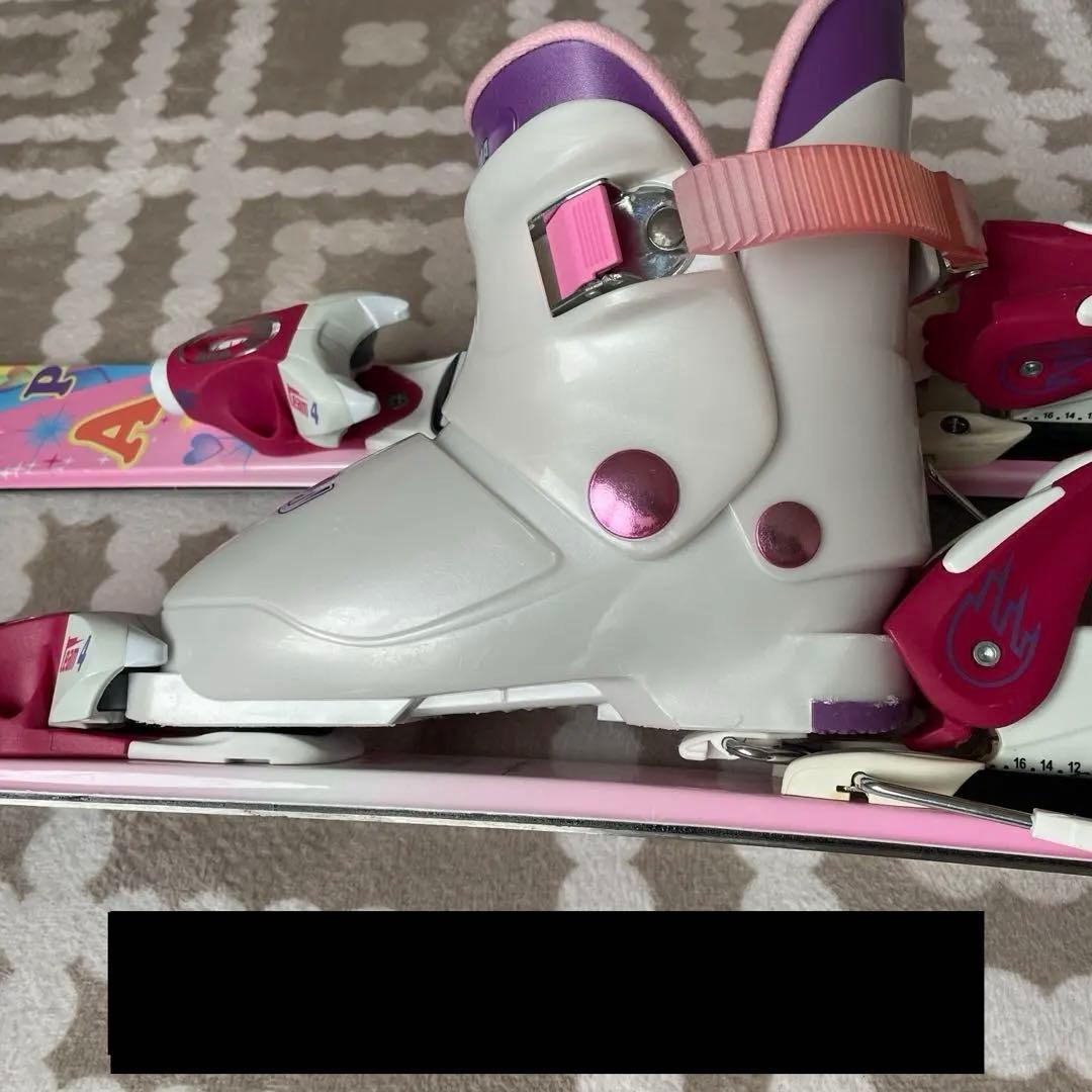 9999→KAZAMA SPAX 106cm スキー板 ピンク色レインボー