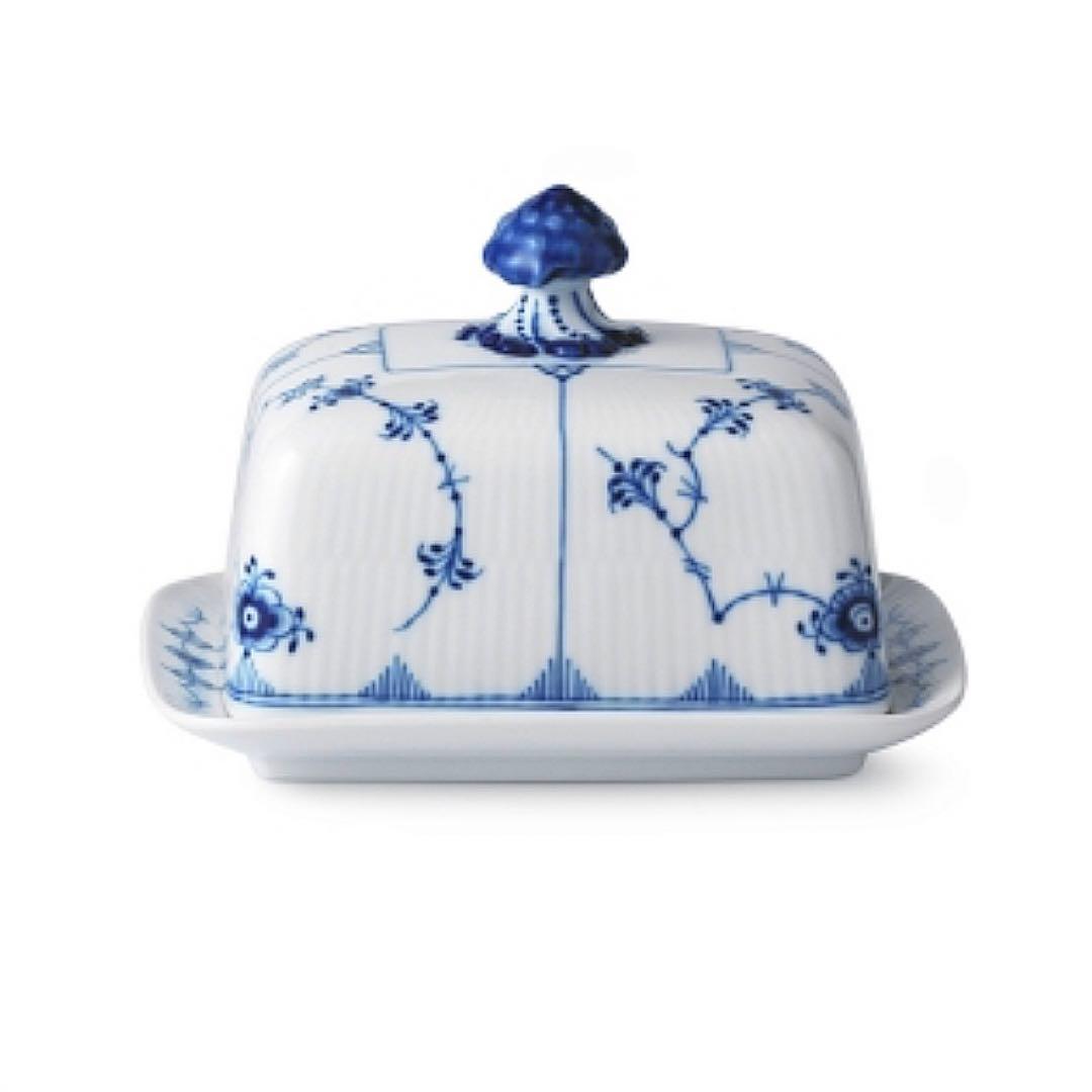 【新品】ロイヤルコペンハーゲン ブルーフルーテッドプレイン バターディッシュ