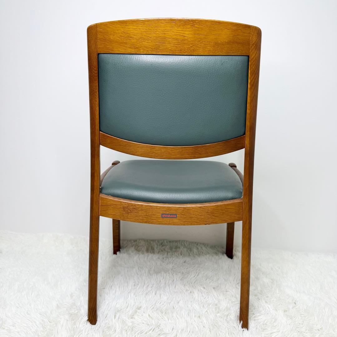 shirakawa ダイニングチェア S-320 イス グリーン 木製 ①