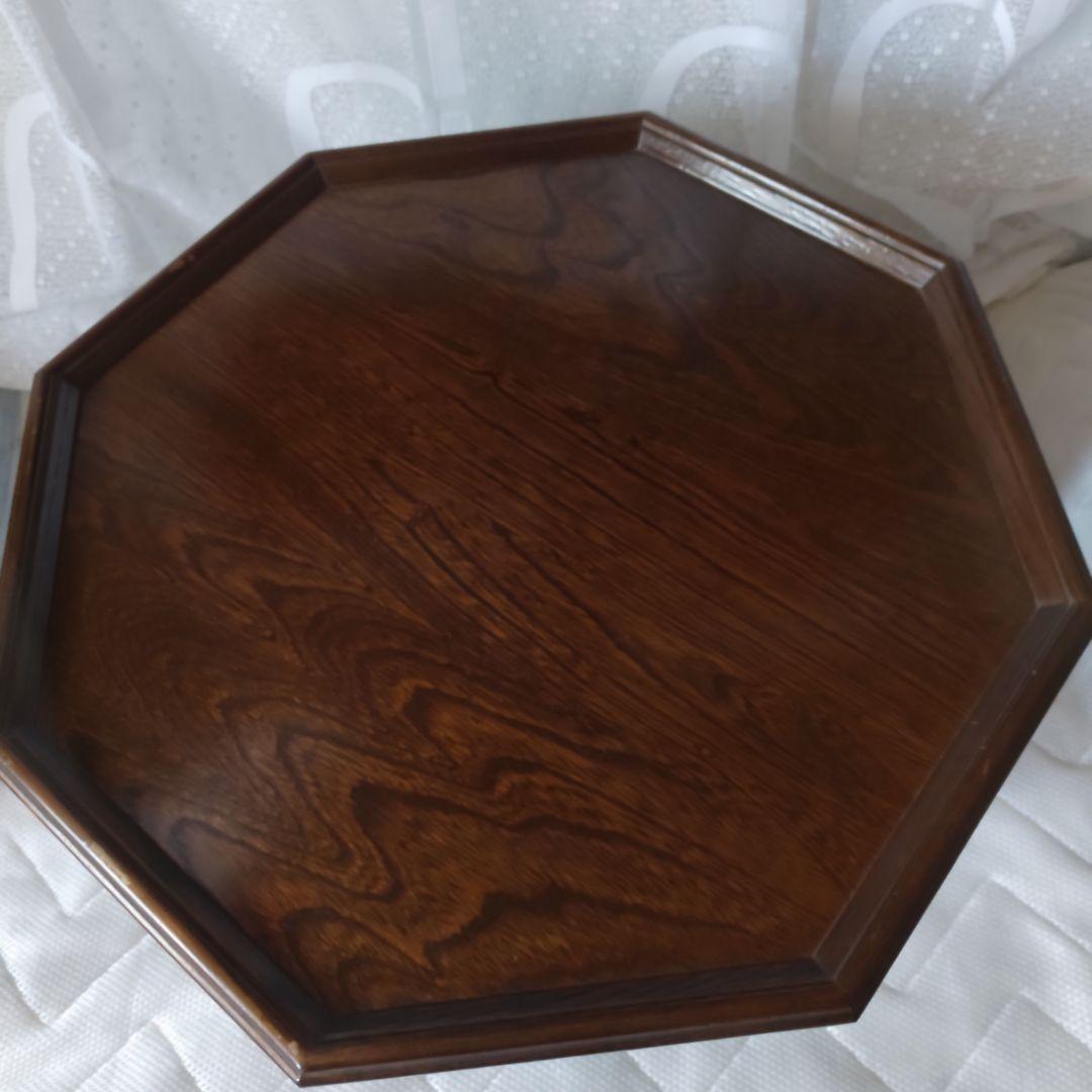 昭和レトロ　民芸家具　八角膳　ミズメザクラ　飾り台　花台　座卓机　当時物