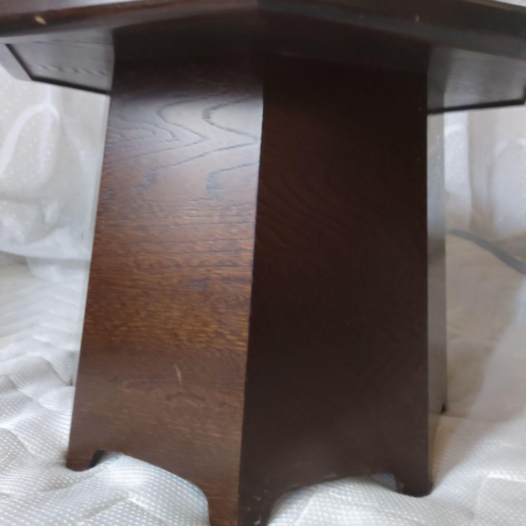 昭和レトロ　民芸家具　八角膳　ミズメザクラ　飾り台　花台　座卓机　当時物