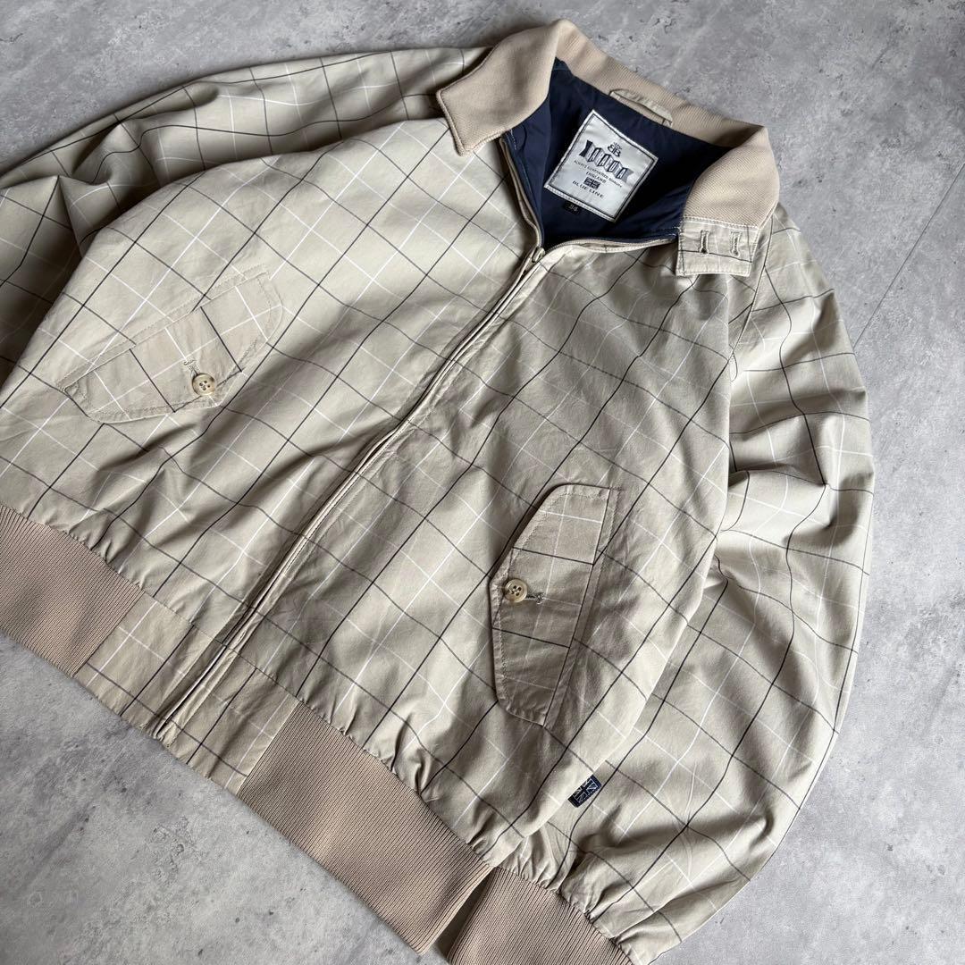 【BARACUTA】ハリントンジャケット　スイングトップ　チェック　短丈　UK