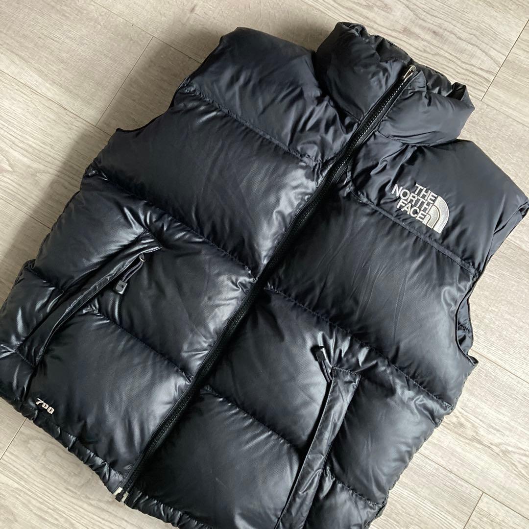 ノースフェイス ヌプシ ダウンジャケット ベスト レディース M センターロゴ