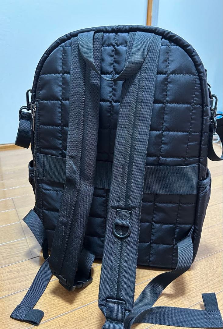 ALENCYアレンシー ブラック キルティングリュックマザーズバッグ