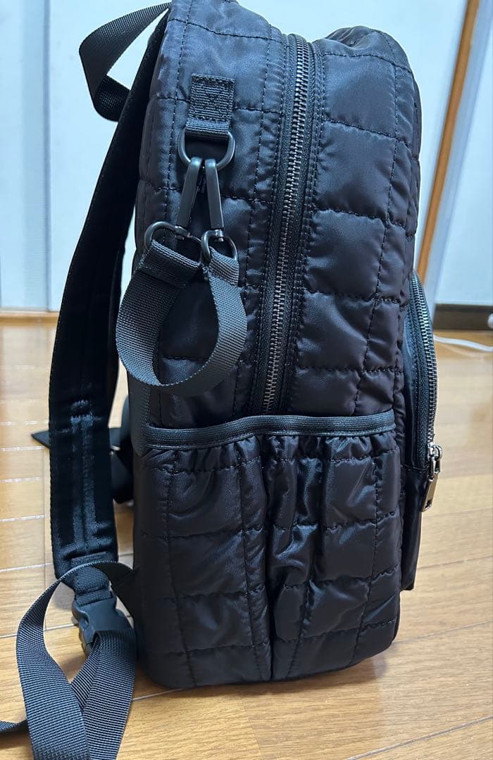 ALENCYアレンシー ブラック キルティングリュックマザーズバッグ