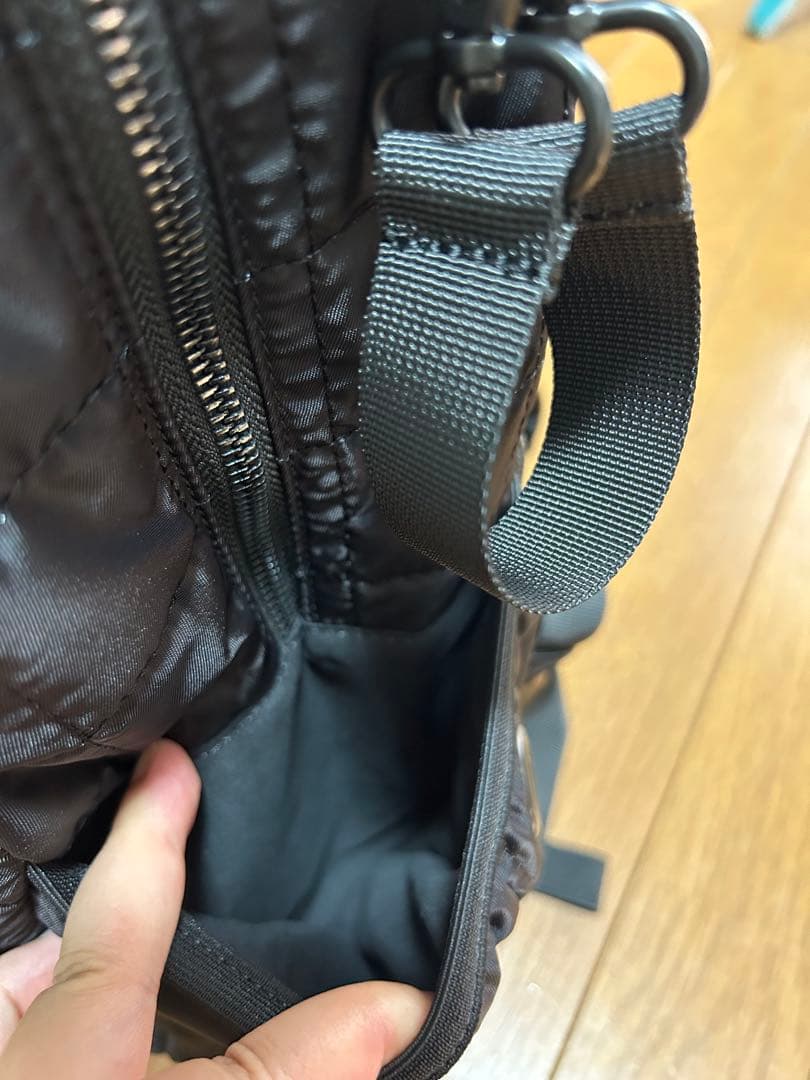 ALENCYアレンシー ブラック キルティングリュックマザーズバッグ