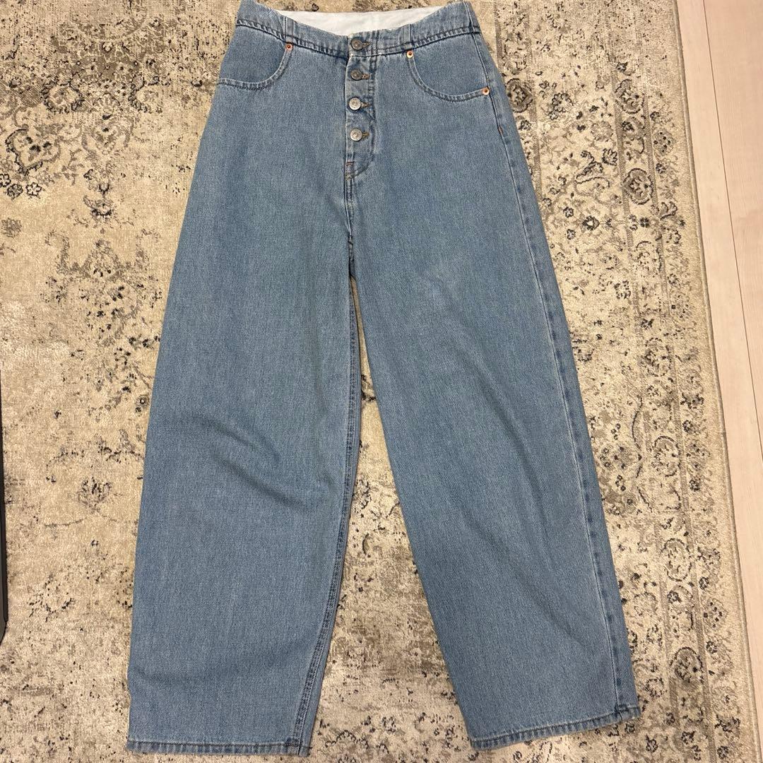 MM6 Maison Margiela ミッドライズ クロップドジーンズ