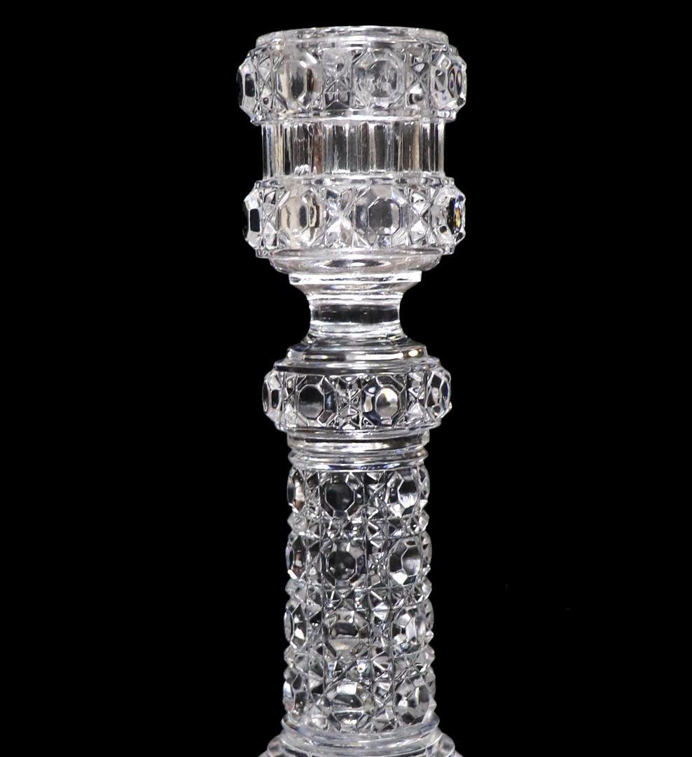 オールド・バカラ 珍品 キャンドルホルダー 18.5cm ディアマン ピエーリー