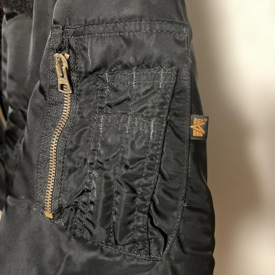 【希少・USA製】ALPHA アルファ MA-1 フライトジャケット XL 黒