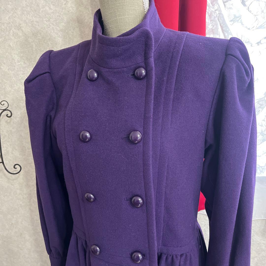 【希少 美品】サンローラン ヴィンテージ ドレスコート 80s〜90s 紫