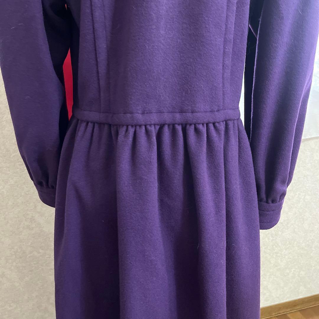 【希少 美品】サンローラン ヴィンテージ ドレスコート 80s〜90s 紫