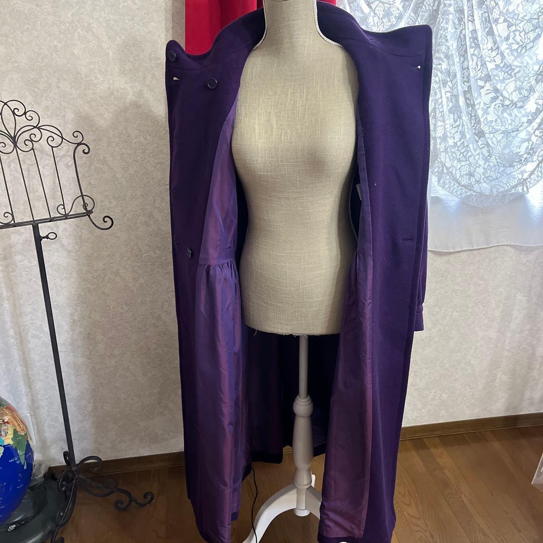 【希少 美品】サンローラン ヴィンテージ ドレスコート 80s〜90s 紫