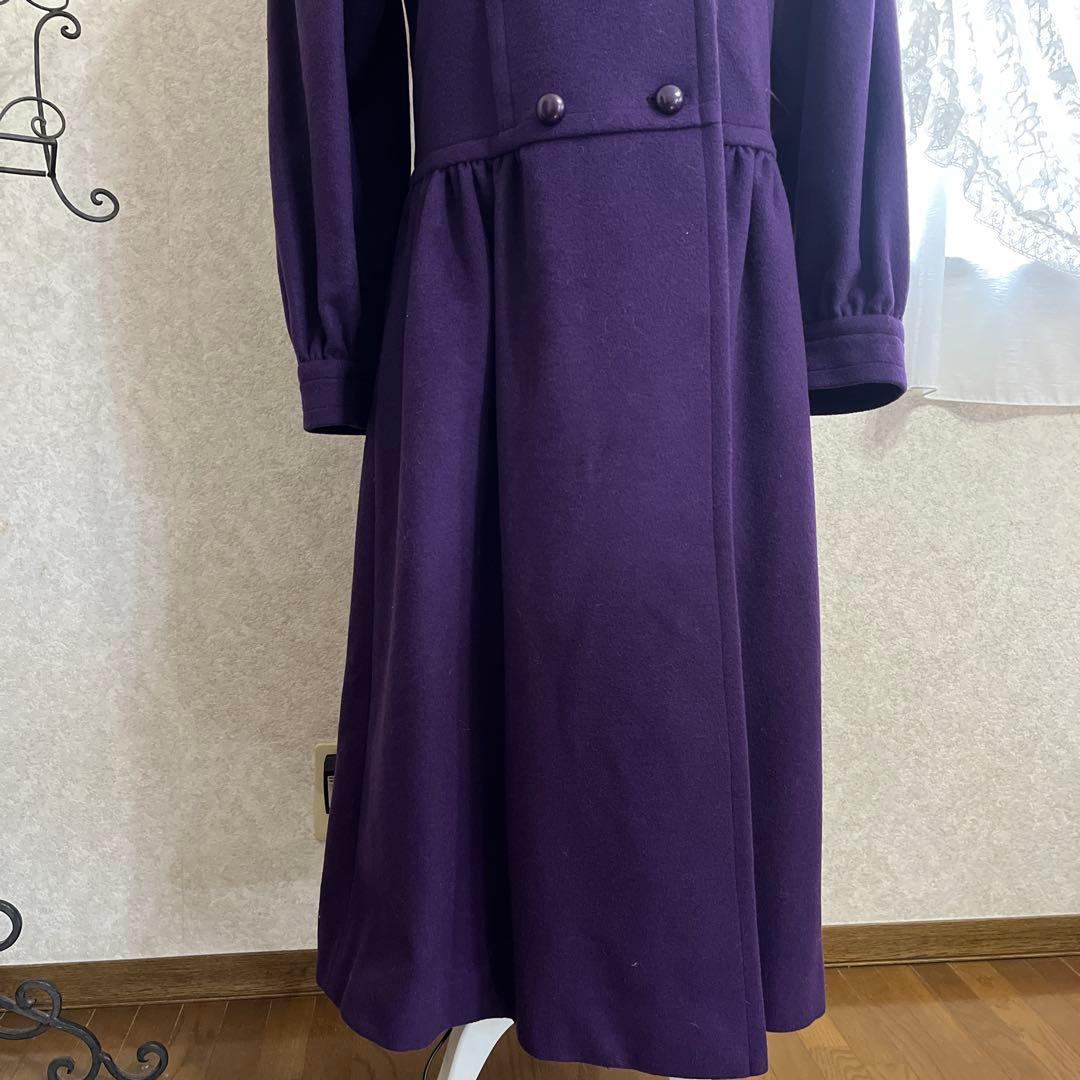 【希少 美品】サンローラン ヴィンテージ ドレスコート 80s〜90s 紫