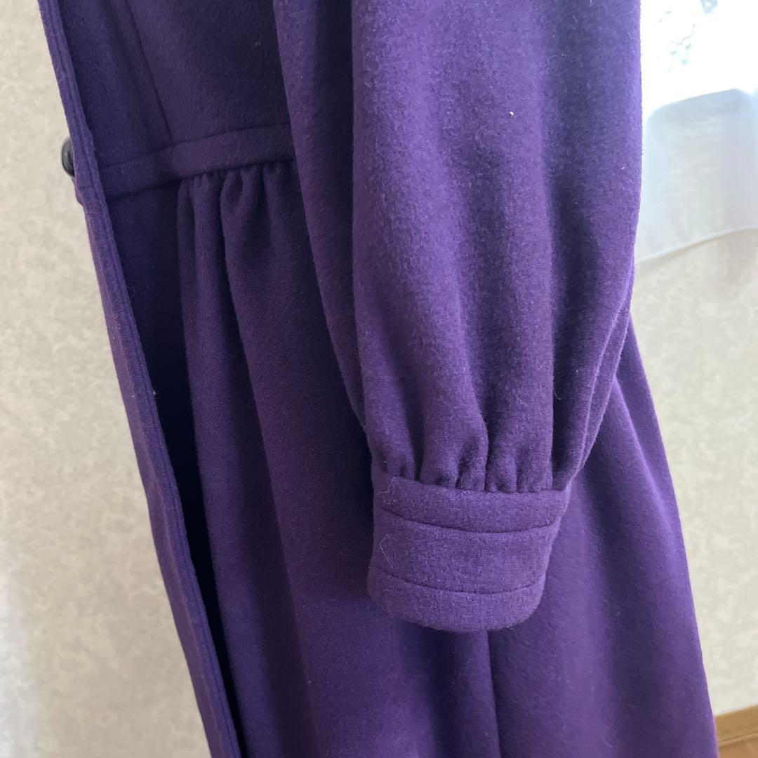 【希少 美品】サンローラン ヴィンテージ ドレスコート 80s〜90s 紫