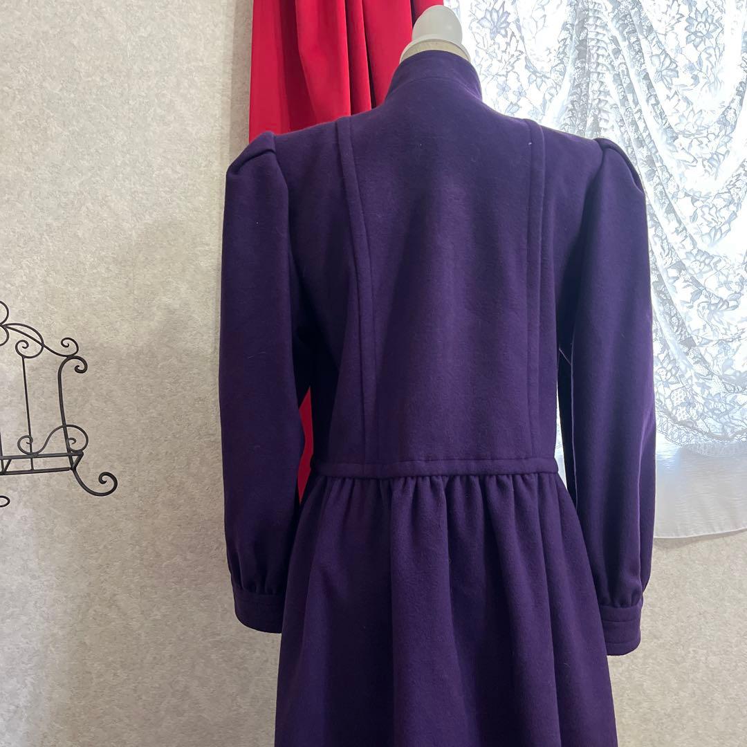 【希少 美品】サンローラン ヴィンテージ ドレスコート 80s〜90s 紫